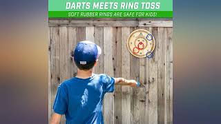GoSports Ringer Darts Toss Game - Indoor Outdoor Hook Ring Toss Set for Kids & review