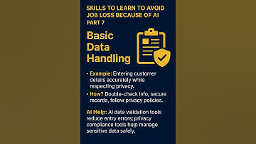 SKILLS TO LEARN TO AVOID JOB LOSS BECAUSE OF AI PART 7-  #aieducation