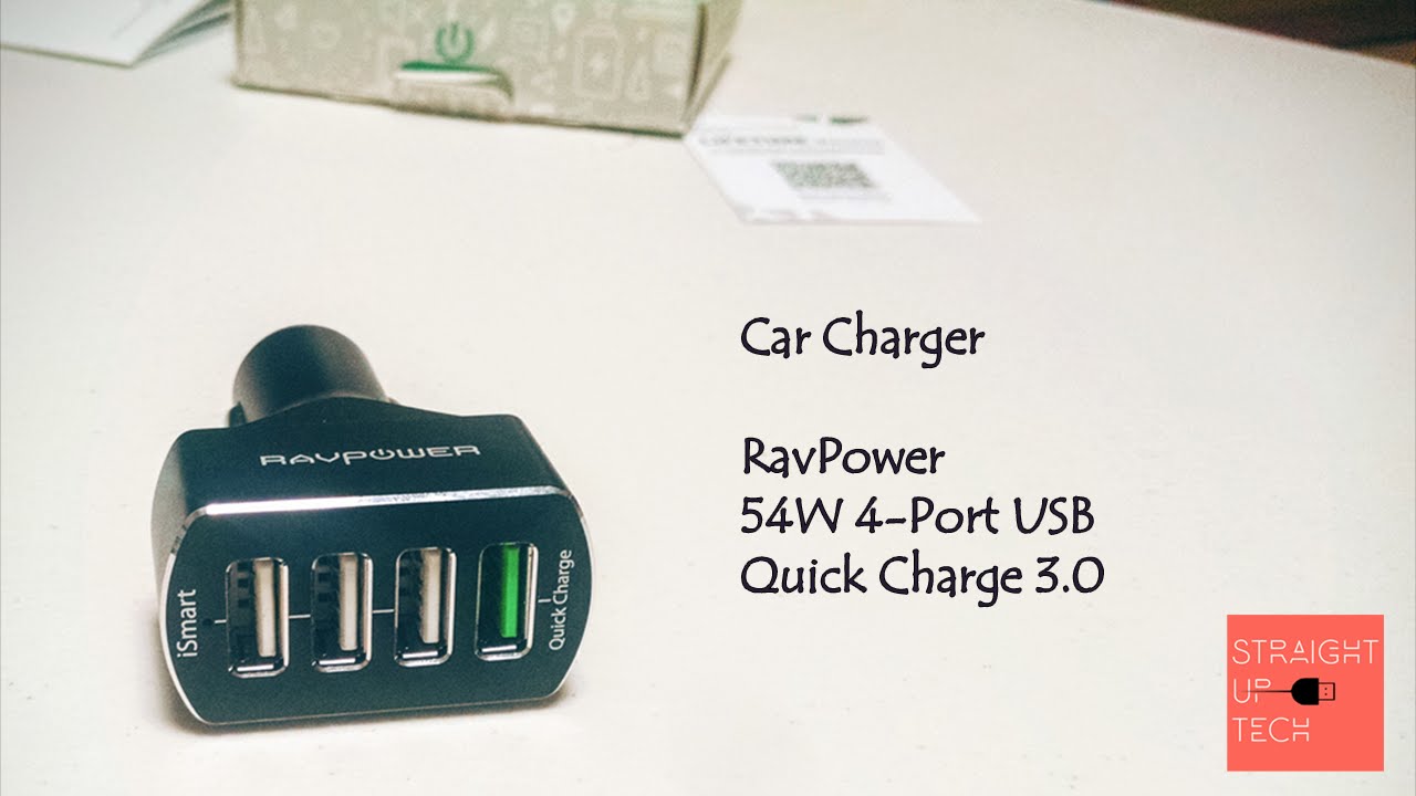 RAVPower 54W 4.8A Dual USB Car Charger with iSmart Technology Quick