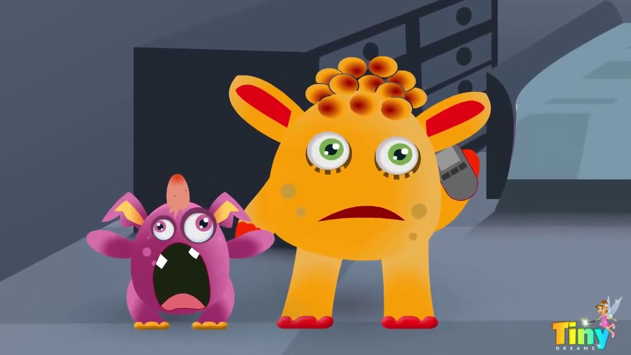 Five Little Monsters | Funny Monsters | Nursery Rhymes and Songs with  Lyrics | Kids Songs