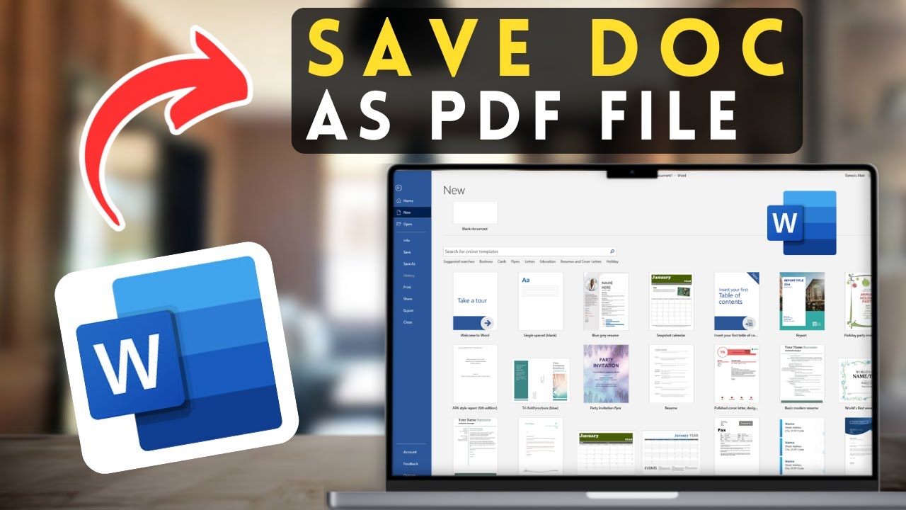 How to Save a Document as a PDF File in MS Word | Microsoft Word ...