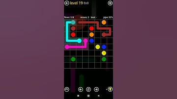 Flow Free Game Play 8×8 level 19 walkthrough android and iOS