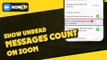 How to turn off show unread messages count on zoom 2024 | Skill Wave