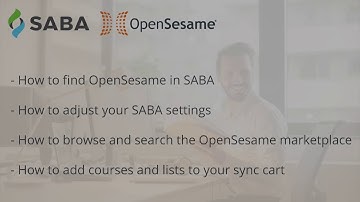 OpenSesame and Saba LMS Integration