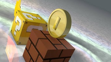Cinema 4D: Mario Objects - Star, Question Block, Stone Block