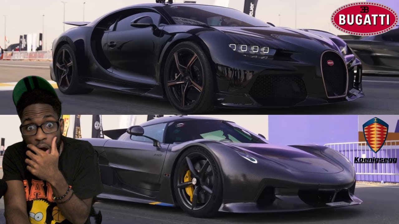 I LOVE HYPERCARS REACTING TO Fastest Koenigsegg v Fastest Bugatti: DRAG RACE