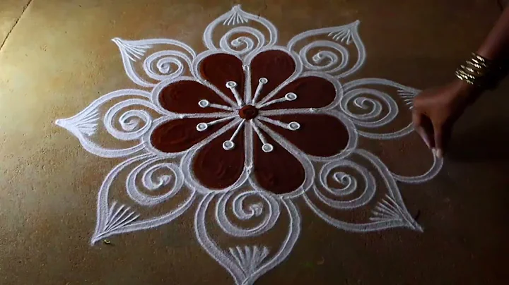 Aani madham simple kolam🌹3*1 Beautiful rangoli🌹Pandaga muggulu 🌹creative rangoli designs