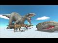Dinosaur Challenge: Indominus Rex Team VS 7 Level Titanoboa in Animal Revolt Battle Simulator ARBS