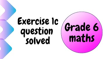 6TH Class Math Countdown Unit 1 Exercise 1c Questions Solved