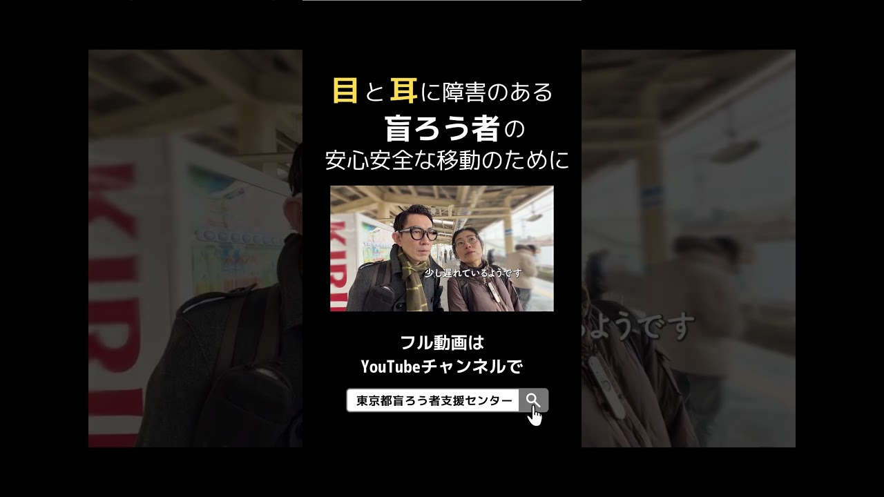 自動改札機と駅のホーム［盲ろう者の移動介助］