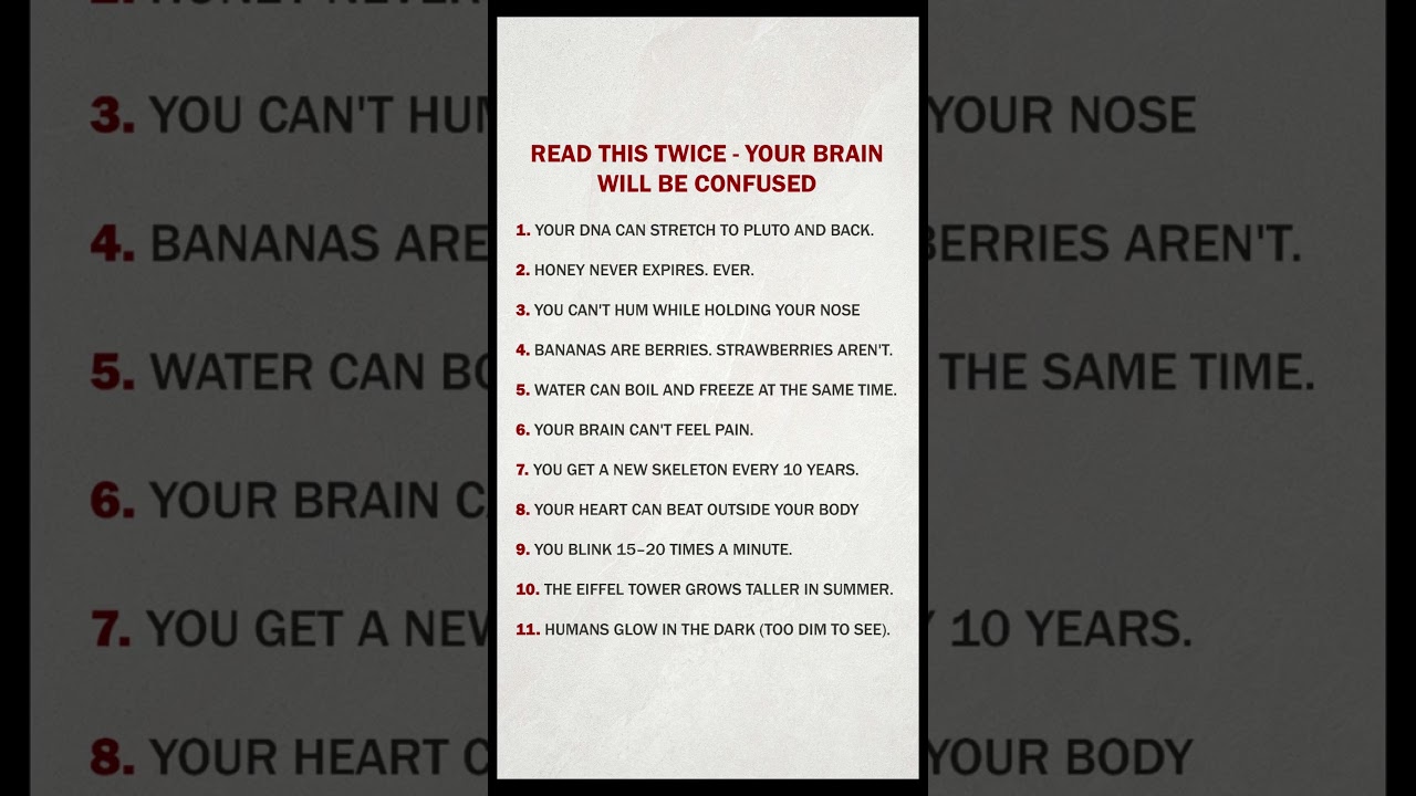 Read this twice, your brain will be confused...