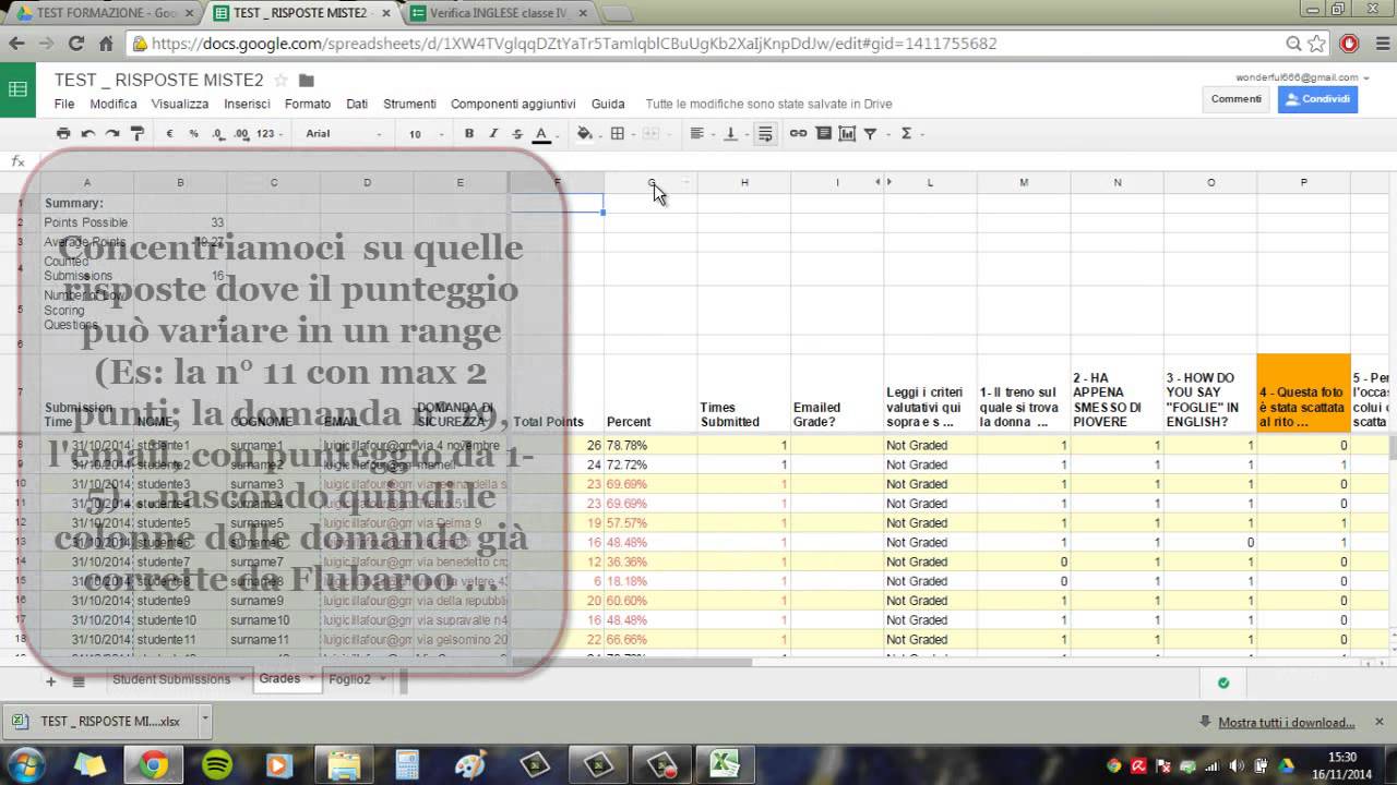 TUTORIAL GOOGLE MODULI (italiano): correzione, casi particolari e domande aperte