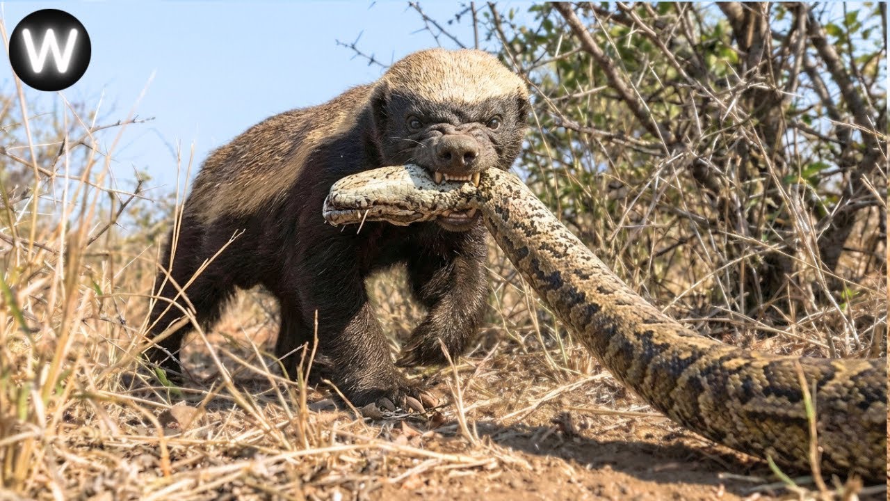 Honey Badger vs Python - Wrong Target – What Happens Next | Animal Fight