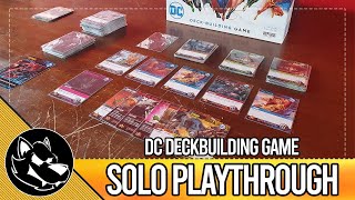 DC Deckbuilding Game Solo Playthrough and Review | Batman vs 8 Super Villains |