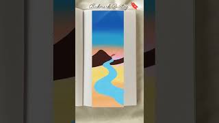 Easy Bookmark Ideas🔖#shorts​ #painting​ #bookmark​ #scenery #diy #craft​ ​ #nasheed​ #digitalart