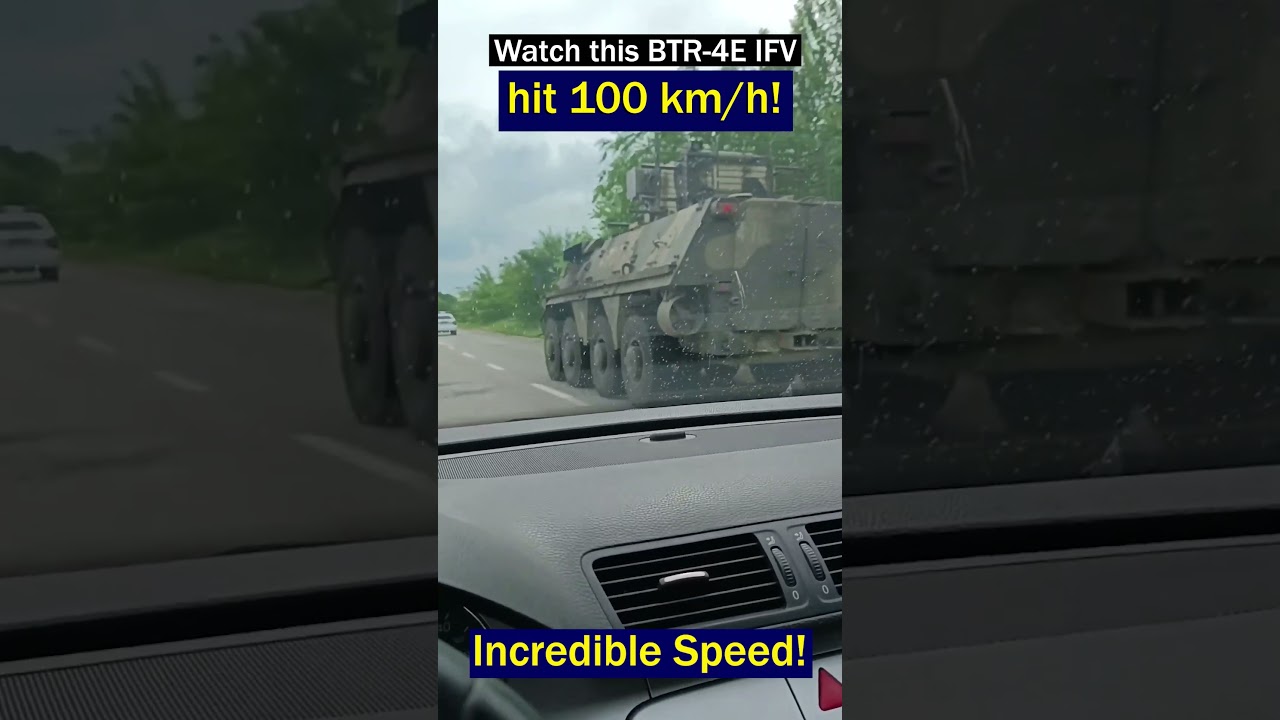 BTR-4E Hits 100 km/h on the Highway – Incredible Speed!