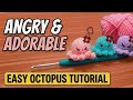 How to Crochet a Mini Angry Octopus 🐙💢 | Step-by-Step Tutorial
