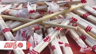 Nghi ngại chất độc hại trong đũa dùng 1 lần | VTC