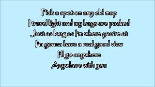 Video thumbnail of "Anywhere With You - Jake Owen Lyrics on screen"