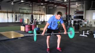 One part pausing clean pull- above knee