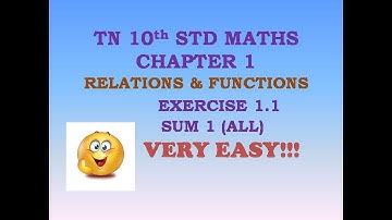 10TH MATHS | EXERCISE 1.1 | SUM 1 |IN TAMIL | CHAPTER 1 |RELATIONS & FUNCTIONS | CARTESIAN PRODUCT