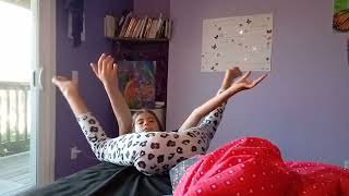 Gymnastics Flexibility Challenge With A Furry Friend