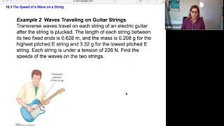 Detailed phys2A ch16.3-4 The Speed of a Wave on a String Information