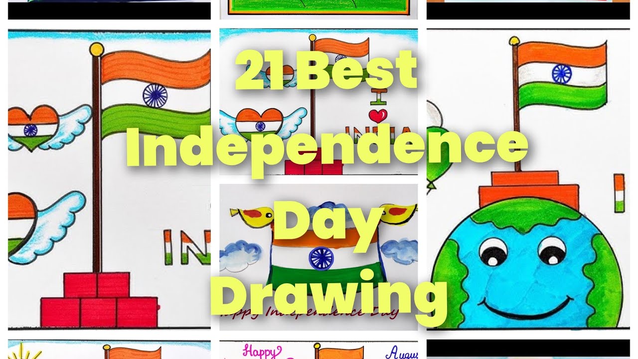 Independence day poster drawing easy | സ്വതന്ത്ര_ദിന_ബാഡ്ജ് | 