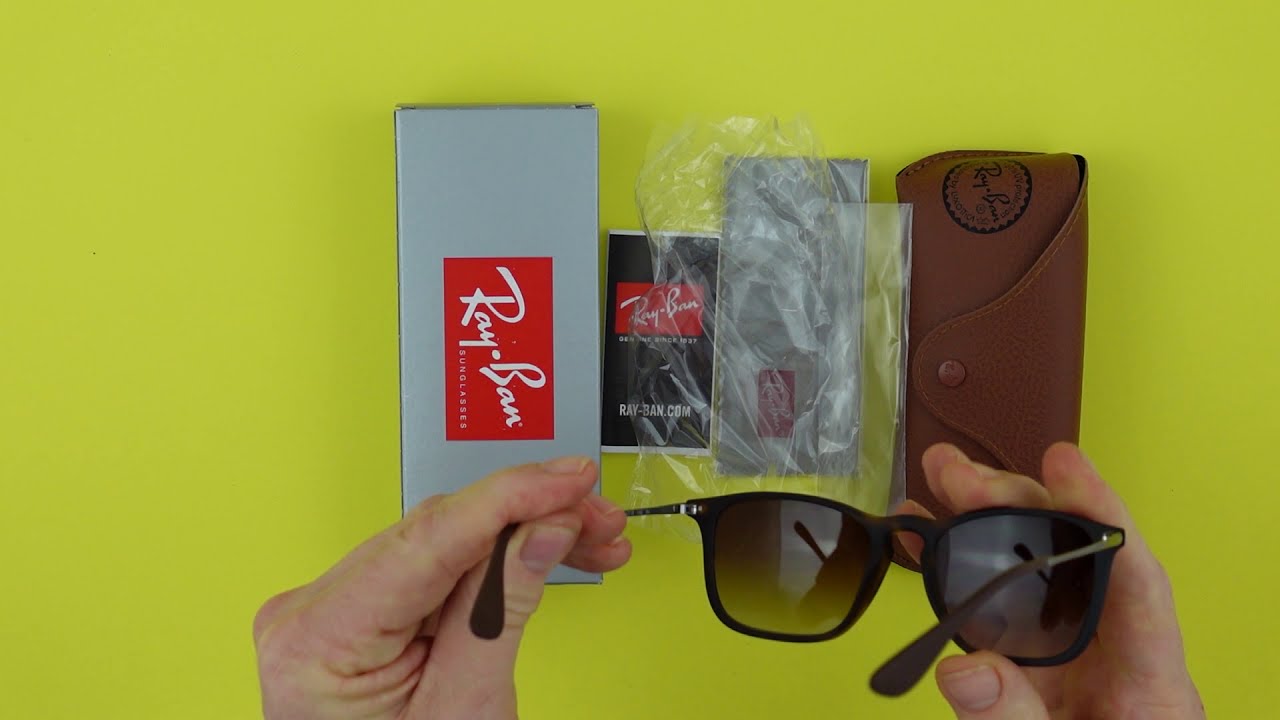 Unboxing of Ray-Ban RB4187 Chris Sunglasses - YouTube