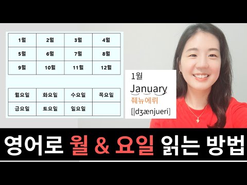   영어로 날짜 읽기 월 요일 무료 복습자료 제공