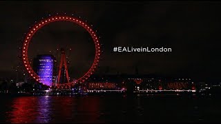 #EALiveInLondon - Emporio Armani projection over London Eye and County Hall
