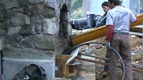 Yeomalt Cabin Cement and Logs Sept, 11, 2008