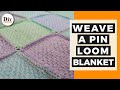 How to Weave a Blanket With Yarn | How to Use a Pin Loom - FAST baby gift!