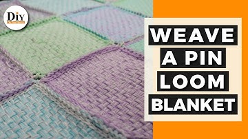 How to Weave a Blanket With Yarn | How to Use a Pin Loom - FAST baby gift!