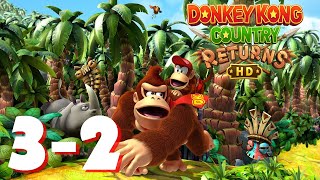 RUINS: 3-2 BUTTON BASH 100% Playthrough | DONKEY KONG COUNTRY RETURNS HD (2025) - Nintendo Switch
