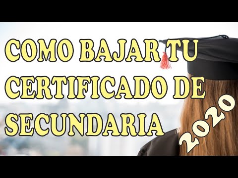 Como bajar certificado de secundaria 2020