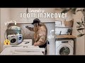 Laundry room makeover insane budget friendly room transformation  decorate with me