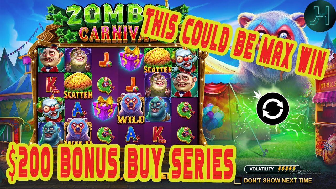 $200 Bonus Buy Series: Zombie Carnival can pay Huge if we get the Scatters