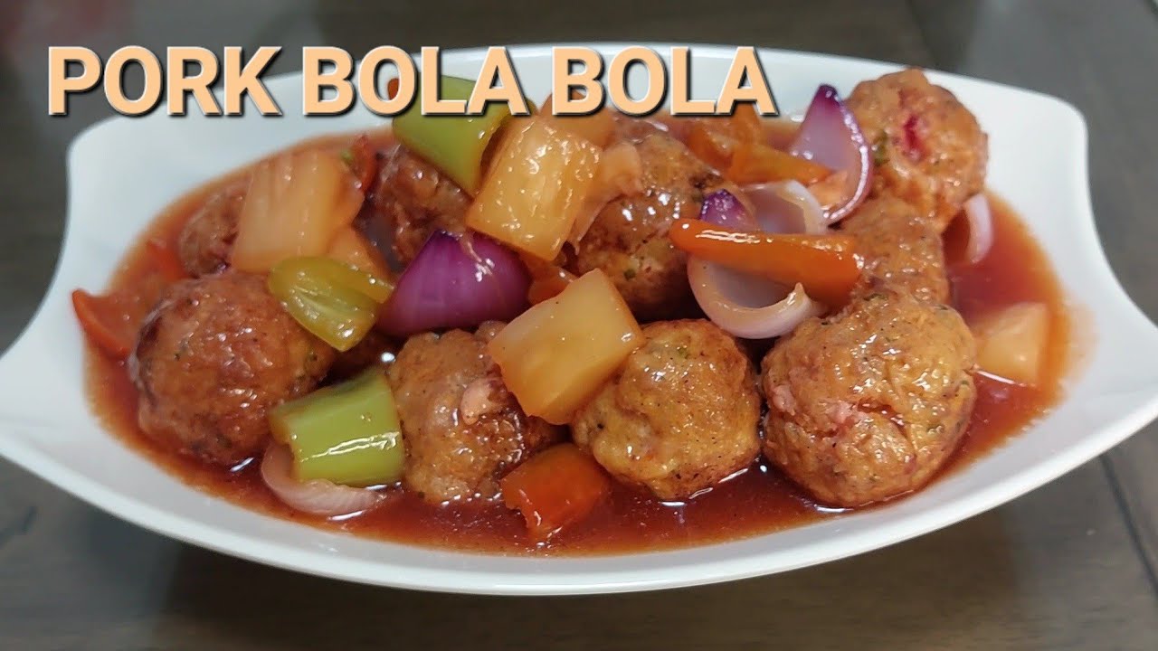 SWEET AND SOUR BOLA BOLA MEAT BALLS cooking recipe YouTube