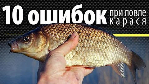 ОШИБКИ при ловле карася ТОП-10