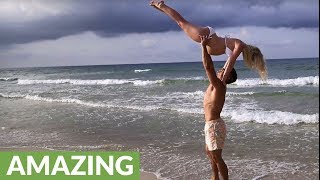 Baby with Triple X Syndrome is a master of balance