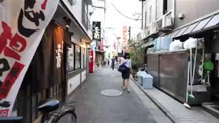 【4K】Walking Kagurazaka to Iidabashi railway staion in Tokyo Japan retake in 2018