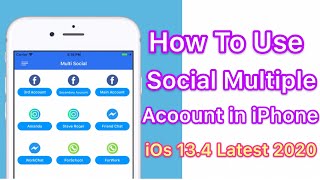 How To Use Social Multiple Accounts in iPhone iOS 13 ( Use 2 FaceBook & Whatsapp Account on iPhone )