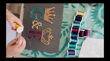 String art with wire full timelapse /Innitials/King & Queen/Anniversary gift