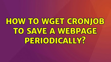 Ubuntu: How to WGET Cronjob to save a webpage periodically?