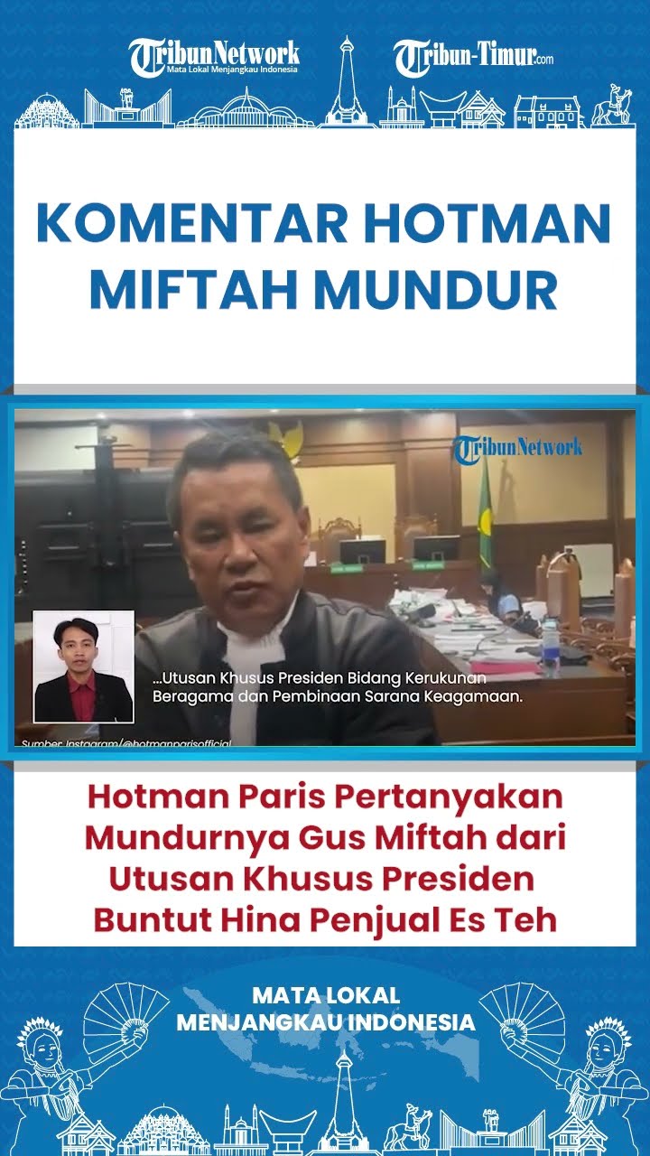 SHORT Hotman Paris Pertanyakan Alasan Lain Dibalik Putusan Miftah Mundur dari Utusan Khusus Presiden