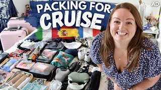 PACK WITH ME: Mediterranean Cruise   best cruise hacks, packing tips, summer outfits & beauty! AD