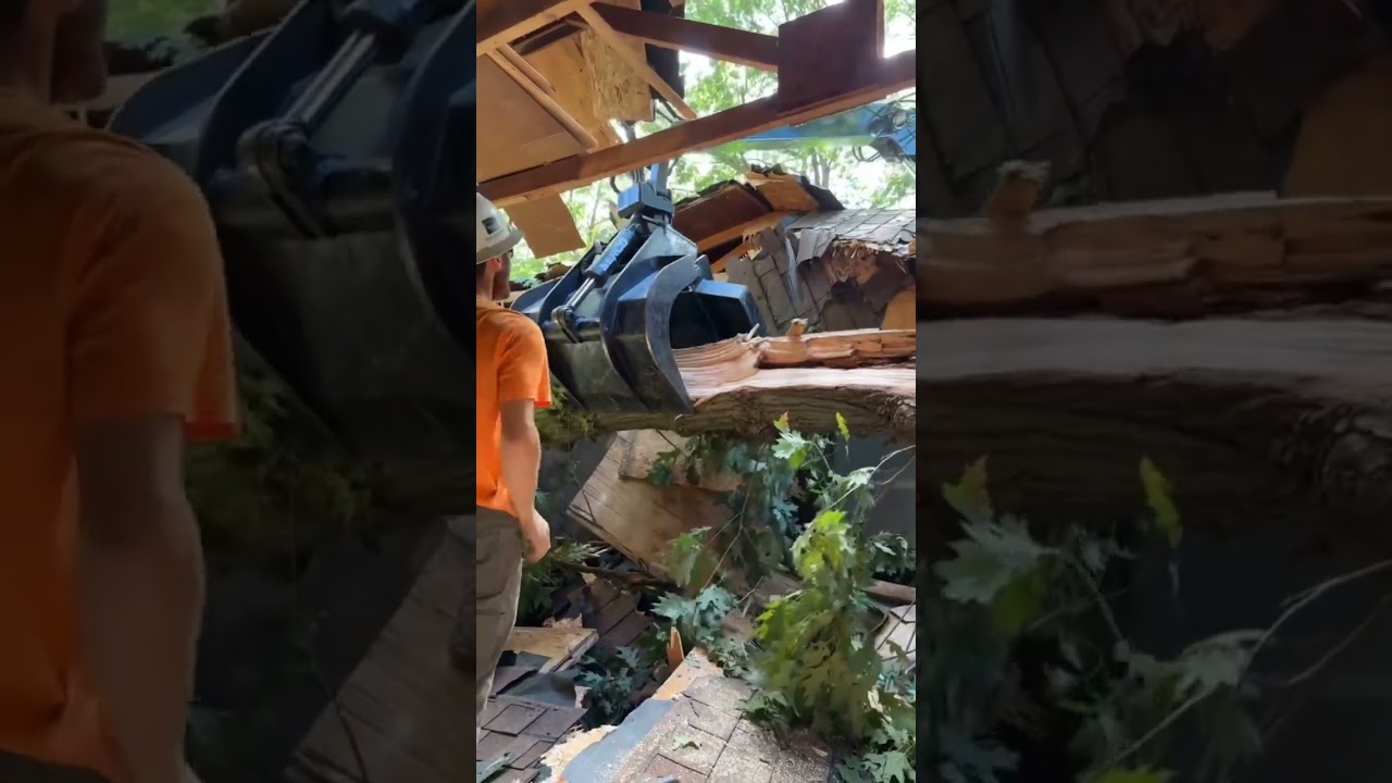 Storm Cleanup In Michigan With A Serco Loader & Waste Grapple