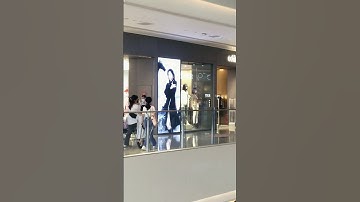 Digital advertisement with LED display for luxury retail store