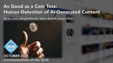 October 2025 CACM: As Good as a Coin Toss: Human Detection of AI-Generated Content